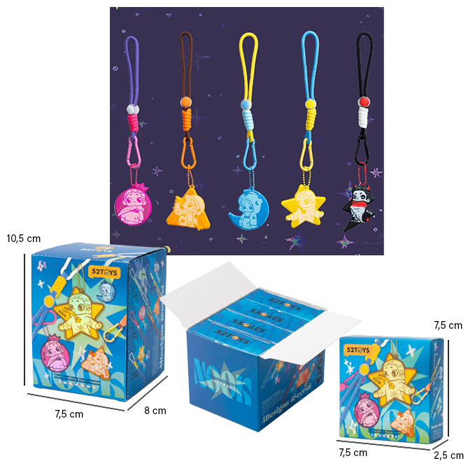 NOOK Night Series Portachiavi riflettente cm c/hangtag In blind box (22cm) 5ass.X4…x48